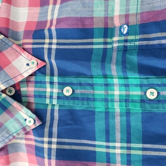 Southern Tide Plaid Hadley Popover Button Down Trim Fit - Picture 4 of 4